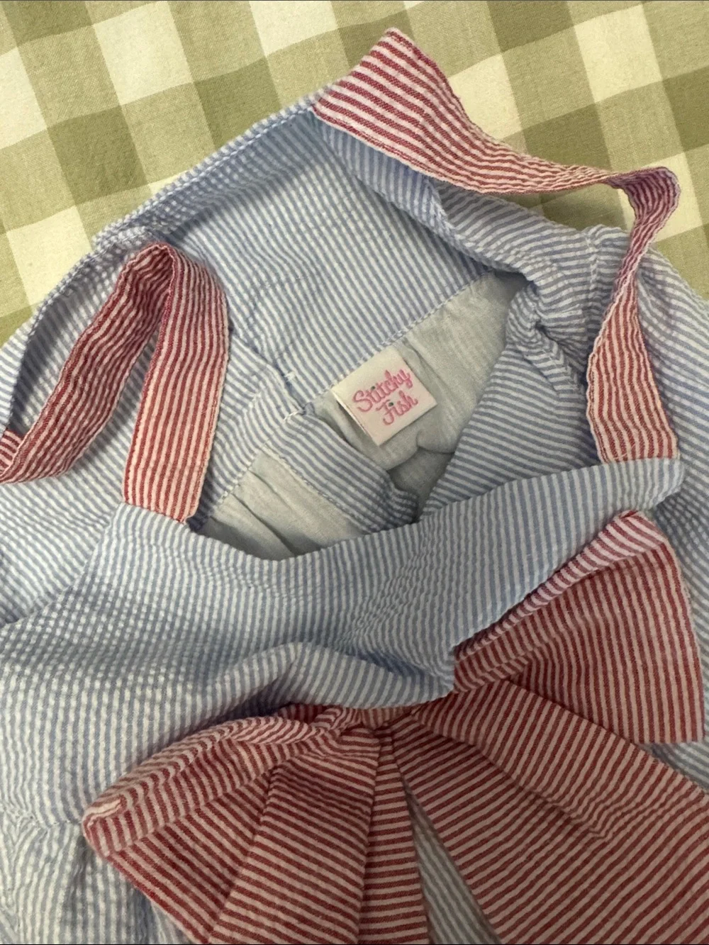Stitchy Fish Bubble Romper 3T